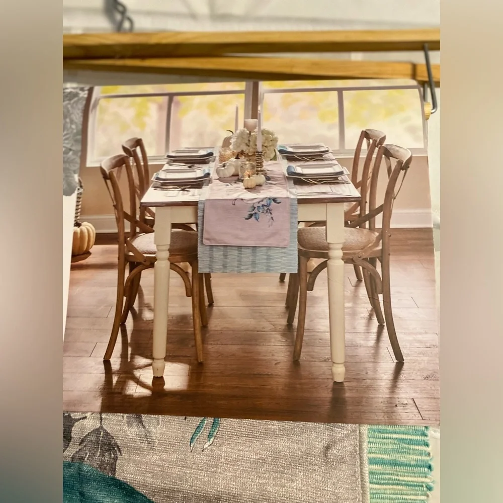 Set of two Shabby Chic table runners